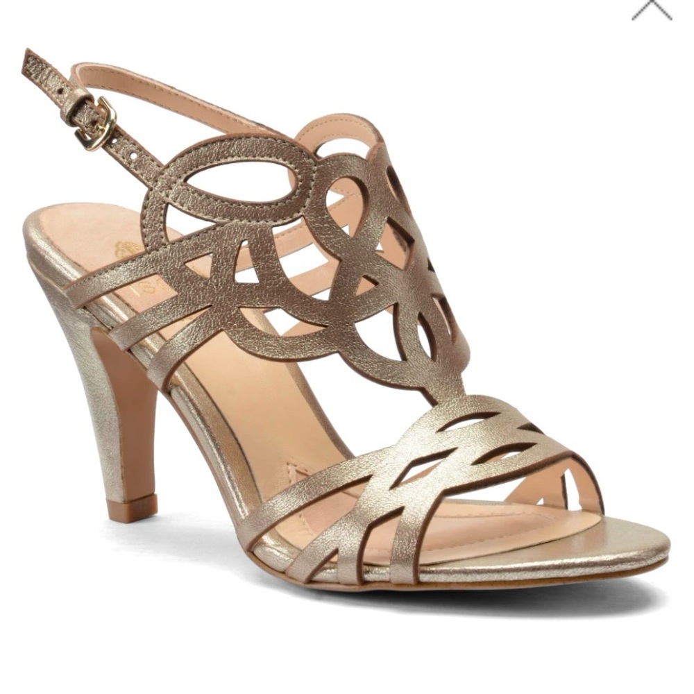 Isola gold strappy sandals